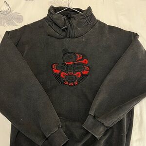 Haida Embroidery Black Sweatshirt